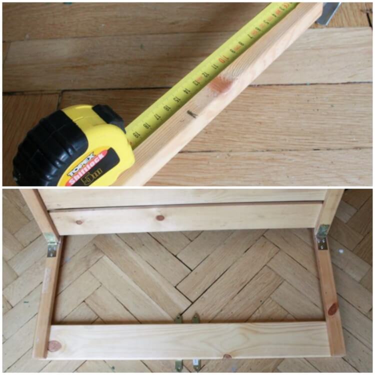 fabriquer table pour petit balcon démonter étagères fixer crochets