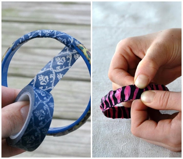 fête des mères bricolage maternelle idée cadeau maman bracelet diy décoré masking tape