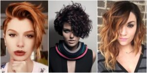 idées coupe courte asymétrique 2021 cheveux bouclés rebelles