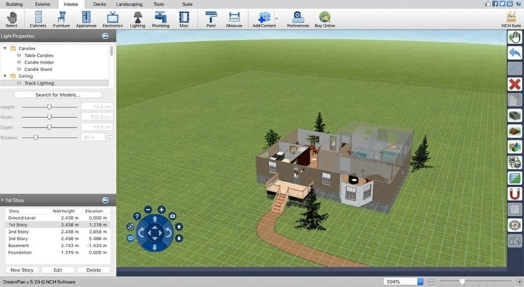logiciel aménagement extérieur gratuit DreamPlan Home Design