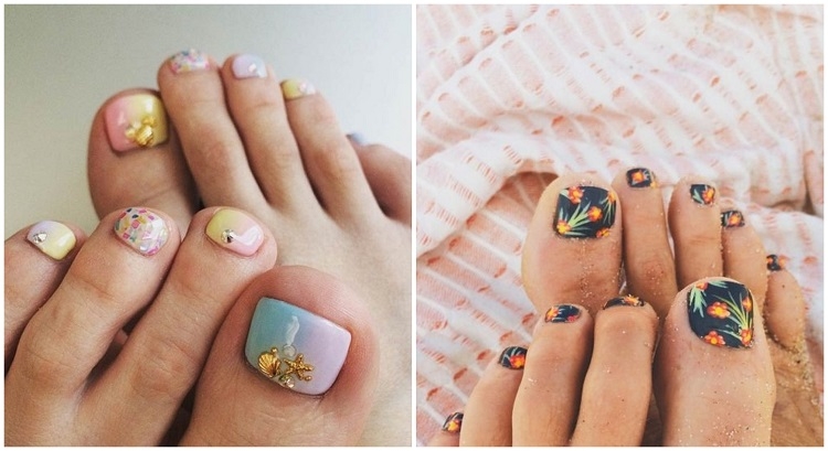 tendances nail art pieds idées déco ongles été 2021