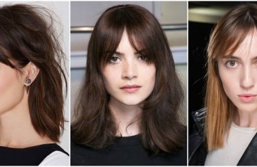 coiffure avec frange rideau cheveux courts tendances 2021