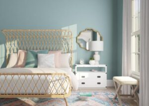 couleur de peinture tendance pour chambre adulte bleu pâle