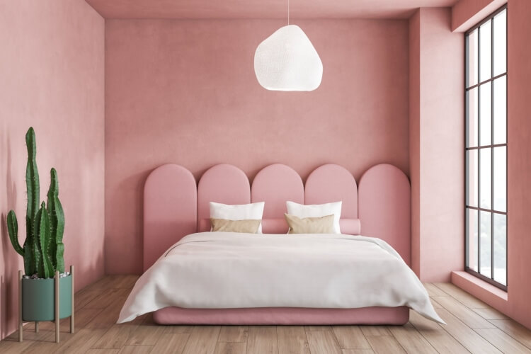 couleur de peinture tendance pour chambre adulte rose