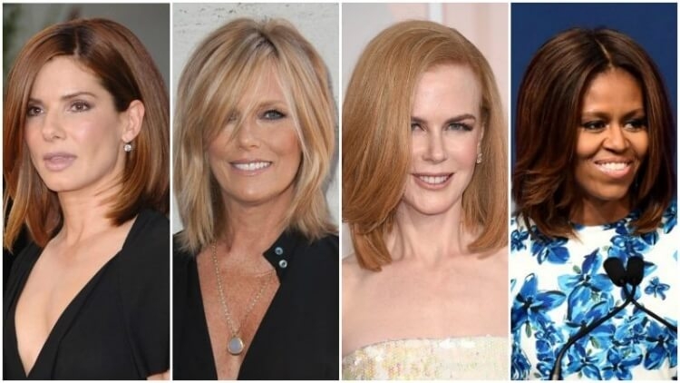 Coupe de cheveux mi-longs femme 50 ans pour se rajeunir