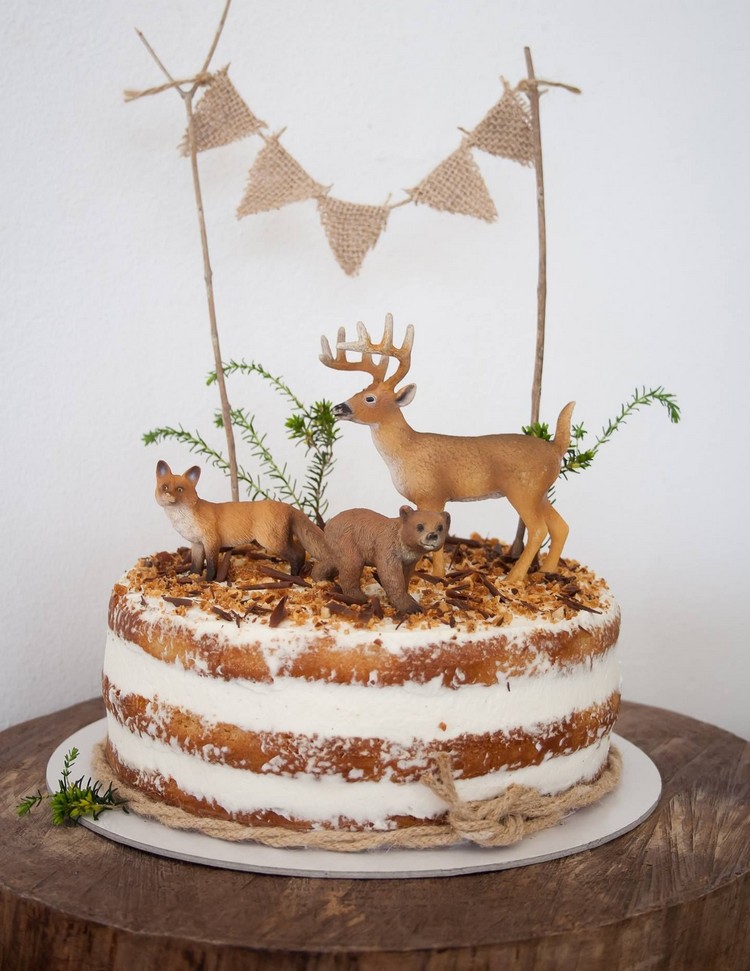 gâteau anniversaire thème champêtre déco animaux adultes enfants