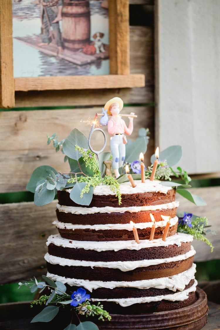 gâteau anniversaire thème champêtre fille garcon 6 ans