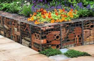 idée de bordure jardin originale récup