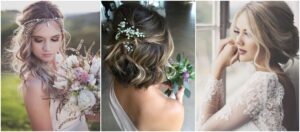 idées originales coiffure wavy mariage cheveux court mi-long