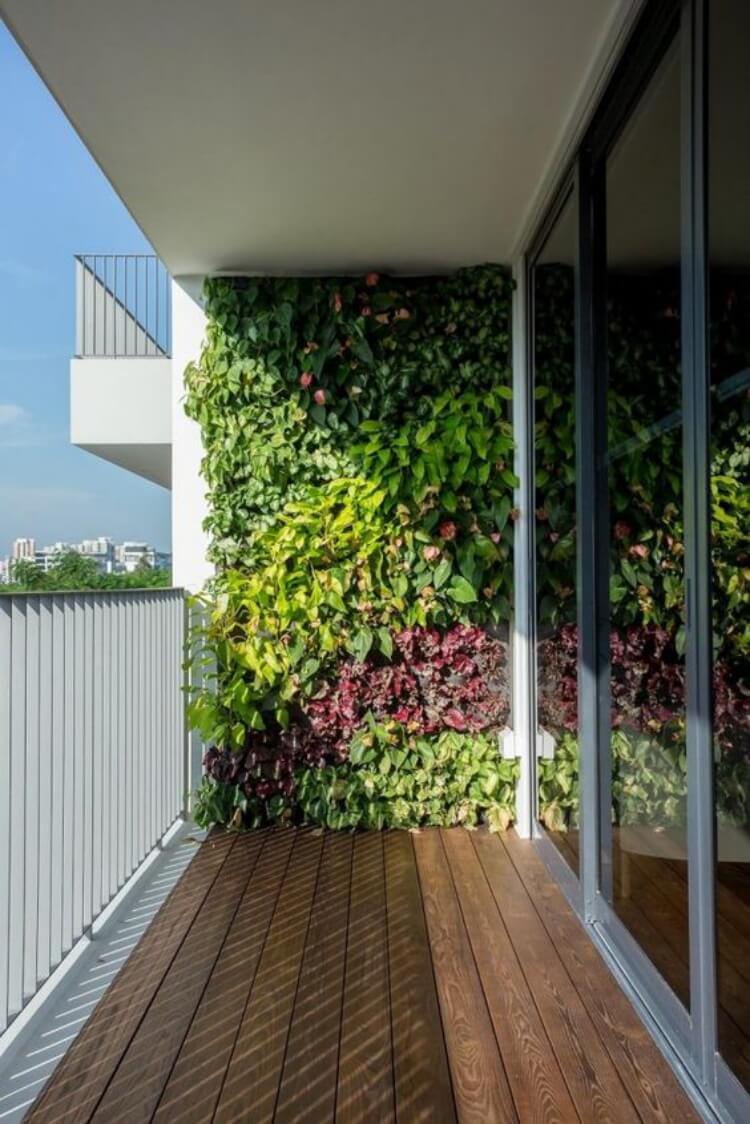 mur végétal balcon DIY arroser tuyau arrosoir