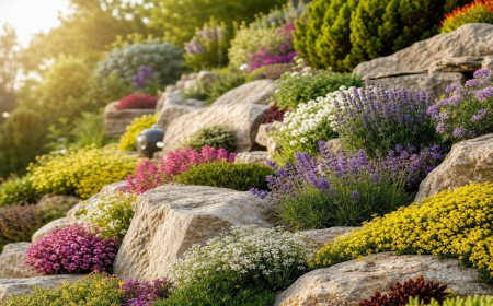 plantes de rocaille rampantes plein soleil alyssum phlox aubrieta arabis