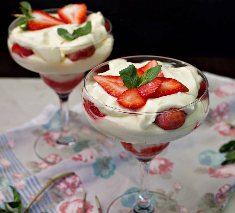 recettes rapides desserts été tiramisu fraises verrine low carb