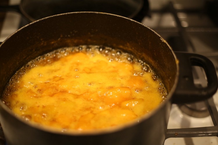 étapes préparation confiture mangue fait maison peu sucrée