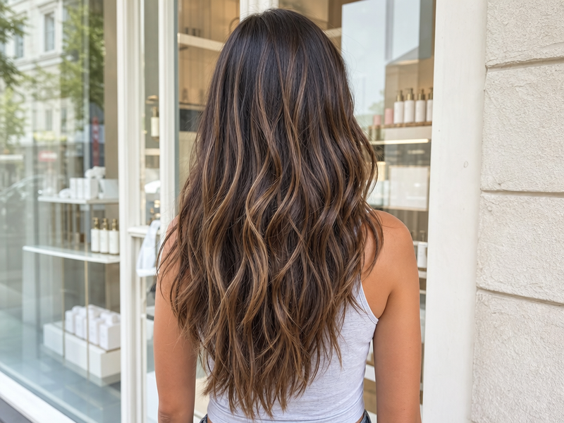 balayage miel marron glacé coloration tendance été