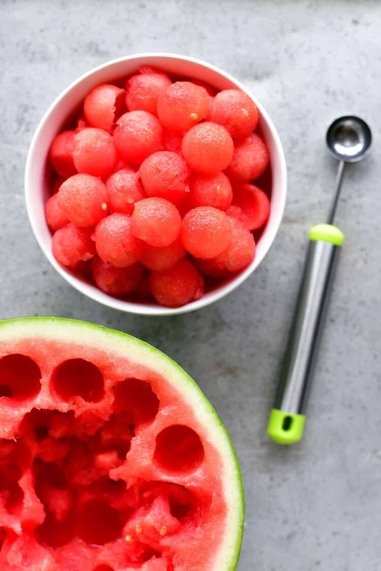 billes de pastèque technique originale pour couper fruits