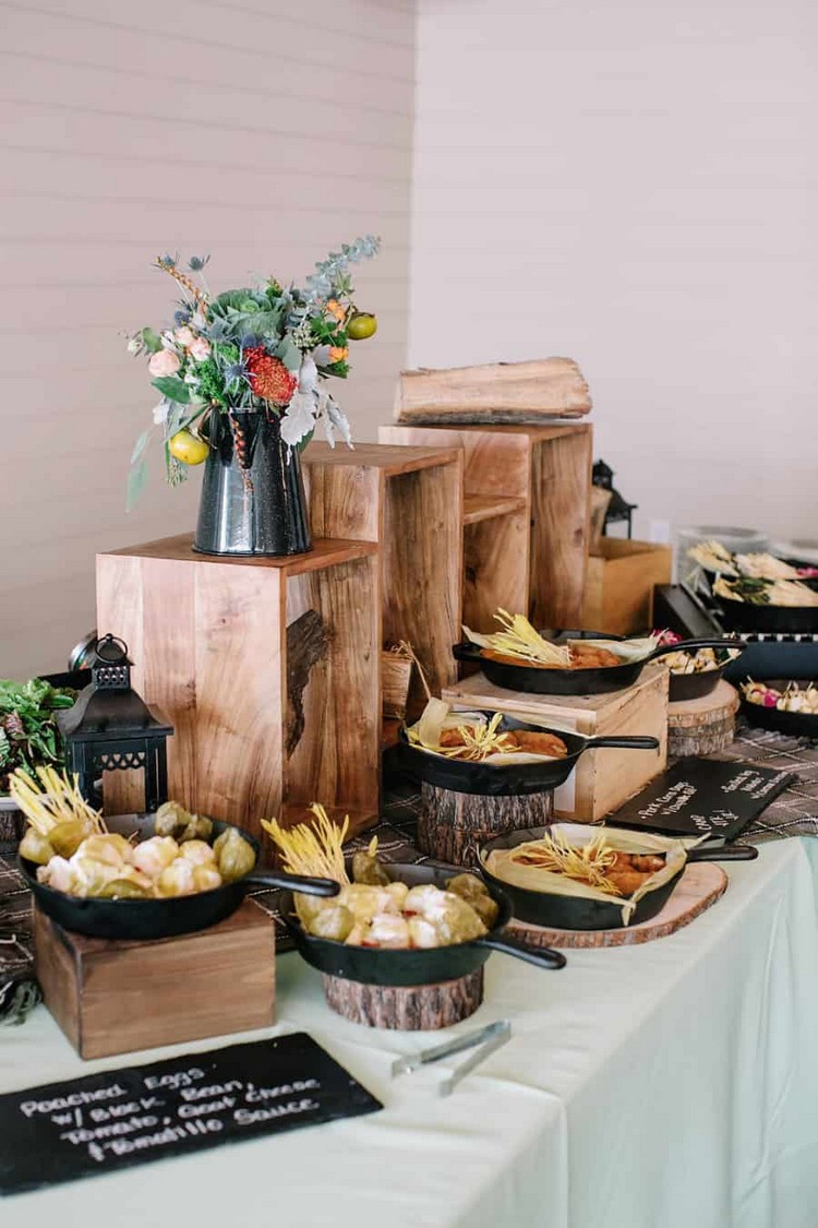 decoration baby shower champetre chic buffet camping