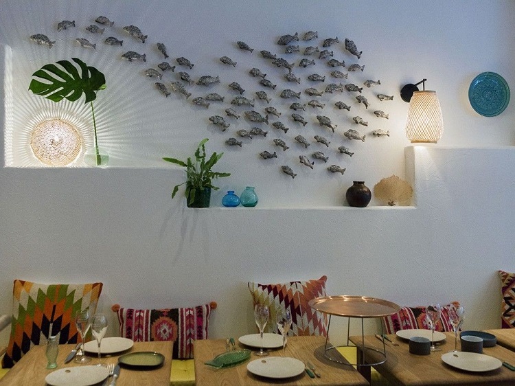 idee decoration murale theme bord de mer poissons décoratifs