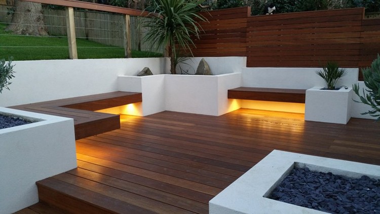 luminaire extérieur terrasse éclairage indirect design moderne
