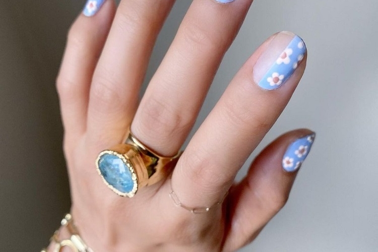 Manucure bleu pastel : 20+ idées de Nail Art à chiper