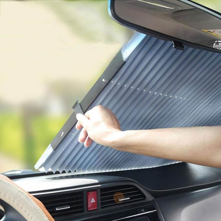 pare-soleil voiture empêcher lumière transformer chaleur