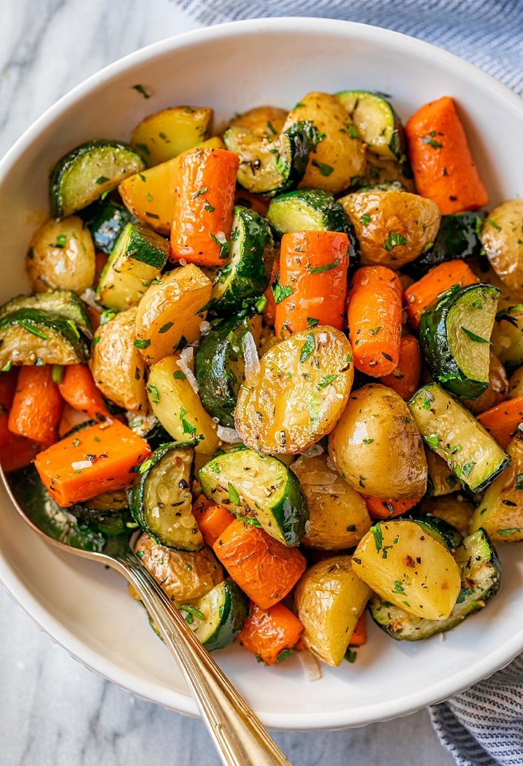 recette poêlée courgettes et pommes de terre carotte