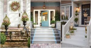 idee entree exterieur maison avec escalier aménagement déco