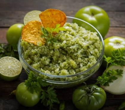 que faire avec des tomates vertes en fin saison tremper tortillas salsa