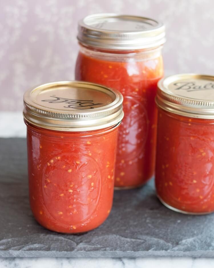 sauce tomate maison en bocaux