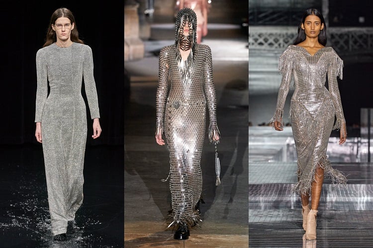 tendance mode automne 2021 femme paillettes fashion week