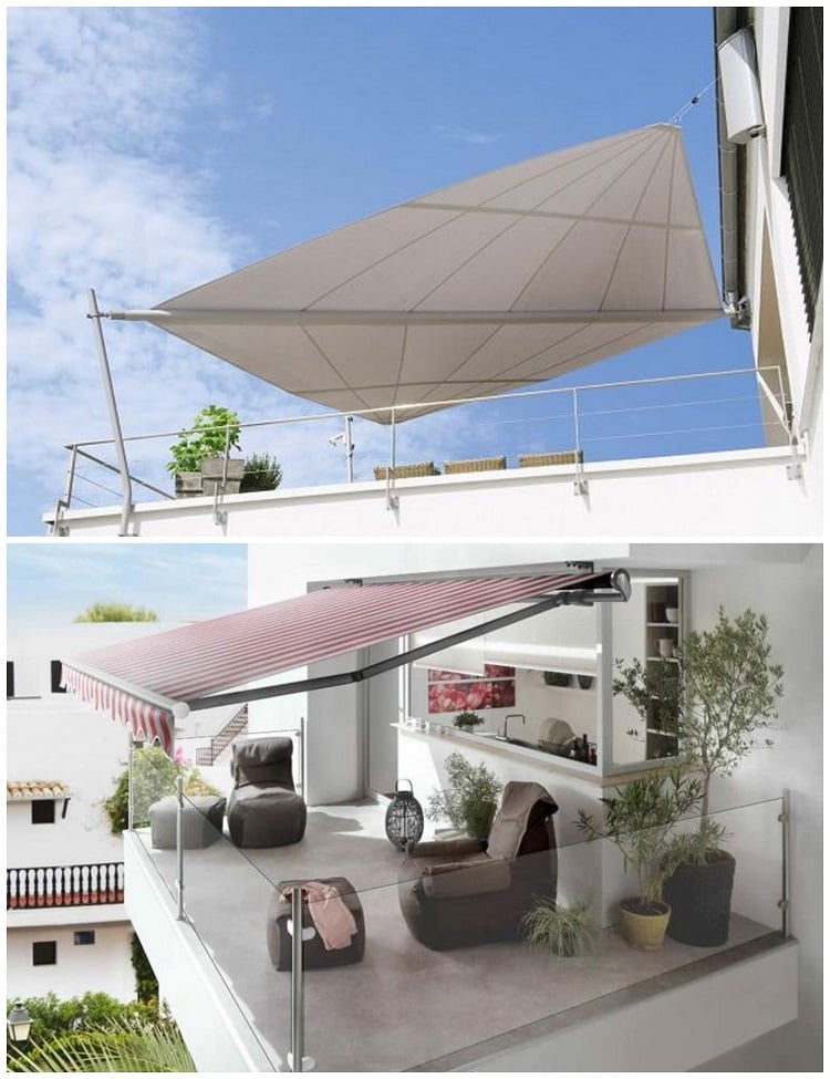 voile ombrage brise soleil pour balcon terrasse veranda