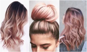 balayage rose sur cheveux brun noir blond chatain