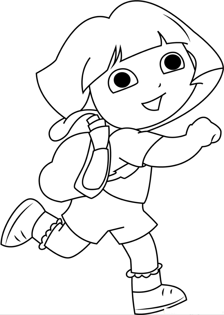 coloriage Dora retourne à école rentrée scolaire maternelle