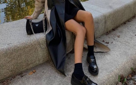 comment porter des mocassins femme en cuir vernis noir automne 2021