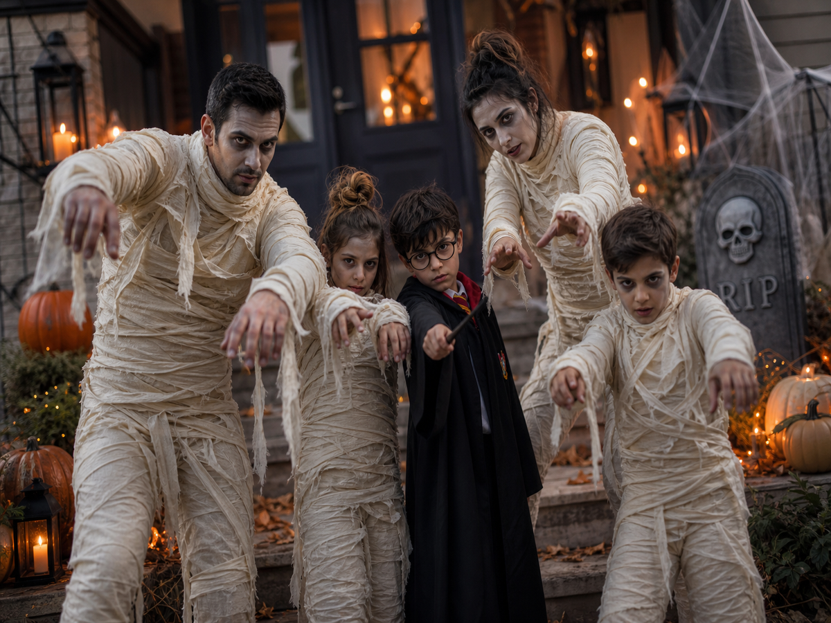 idée déguisement momie Halloween a faire soi meme idée costume famille