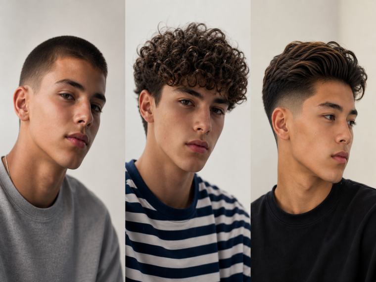 Coupe de cheveux ado garçon courte dégradée 2021 : buzz cut, boucles et pompadour