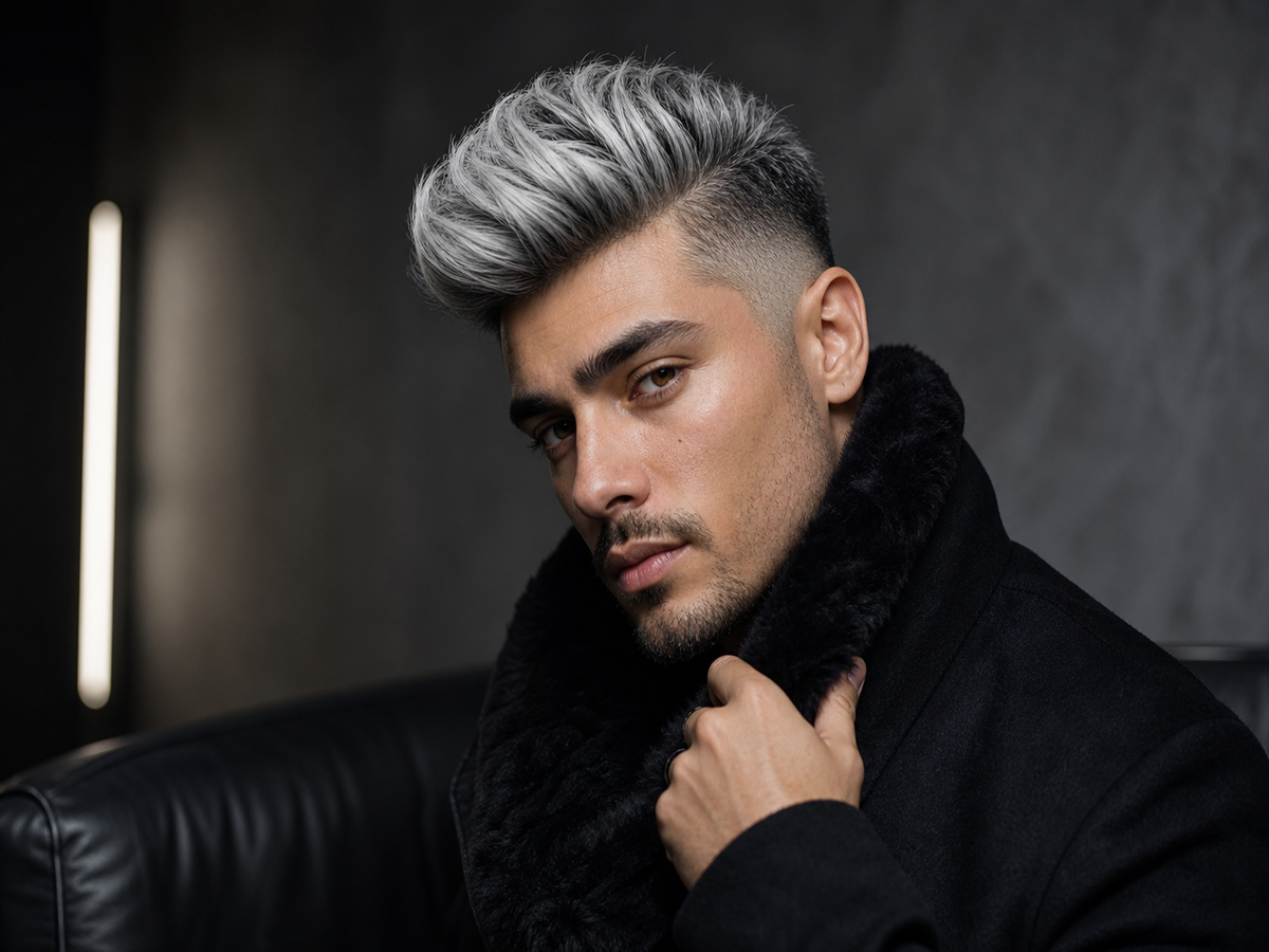 coupe de cheveux homme poivre et sel