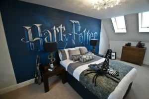 deco harry potter chambre deco de chambre enfant mur d'accent decoration murale chapeau sorcière balai volant