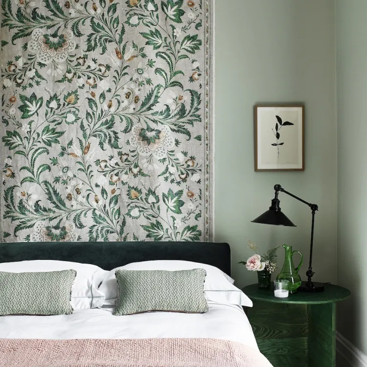 décoration murale chambre à coucher adulte tendance botanique