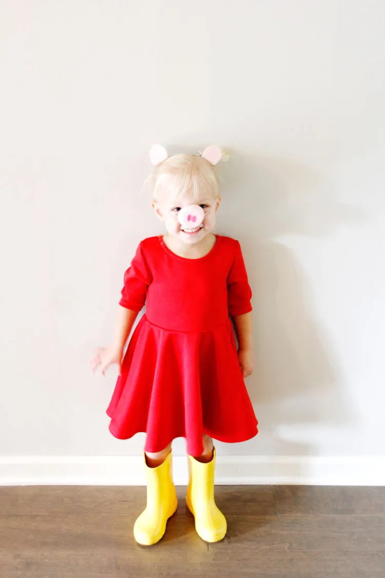 déguisement halloween petite fille 3 an costume Peppa Pig