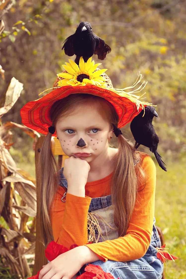 déguisement halloween petite fille épouvantail Magicien d'Oz