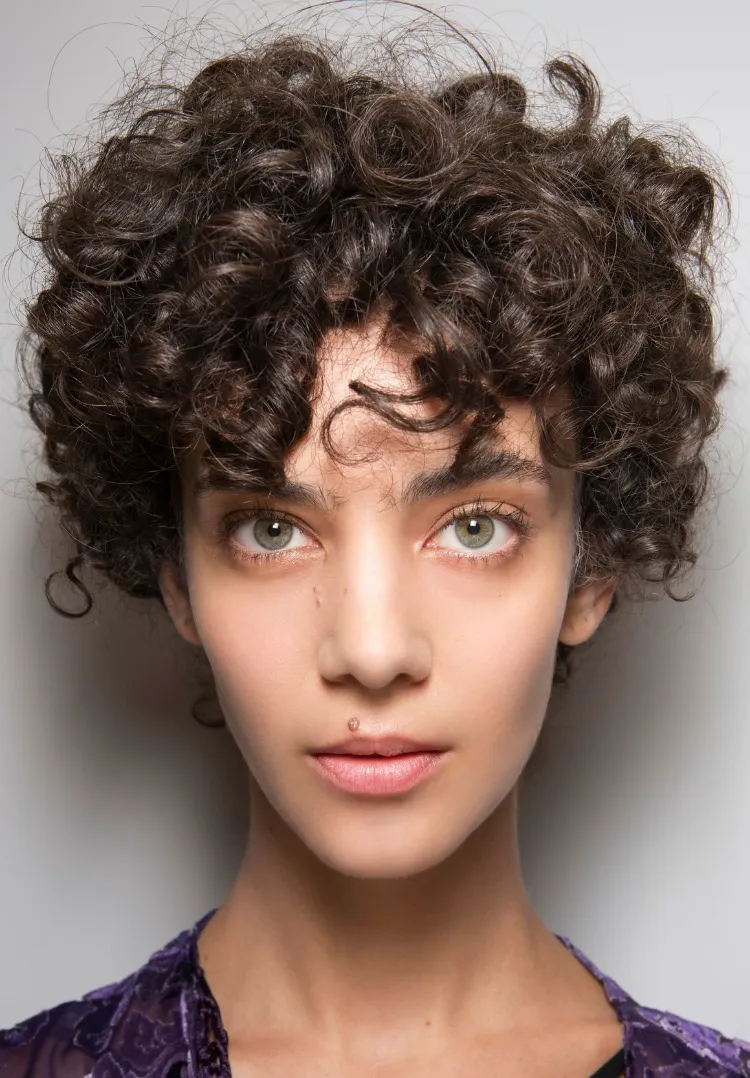 2021 short haircut idea for thick curly hair