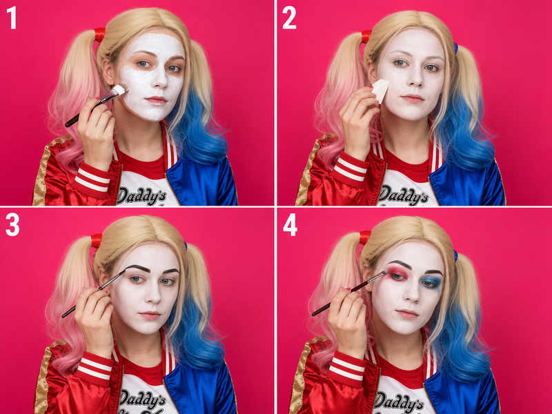 tuto maquillage harley quinn