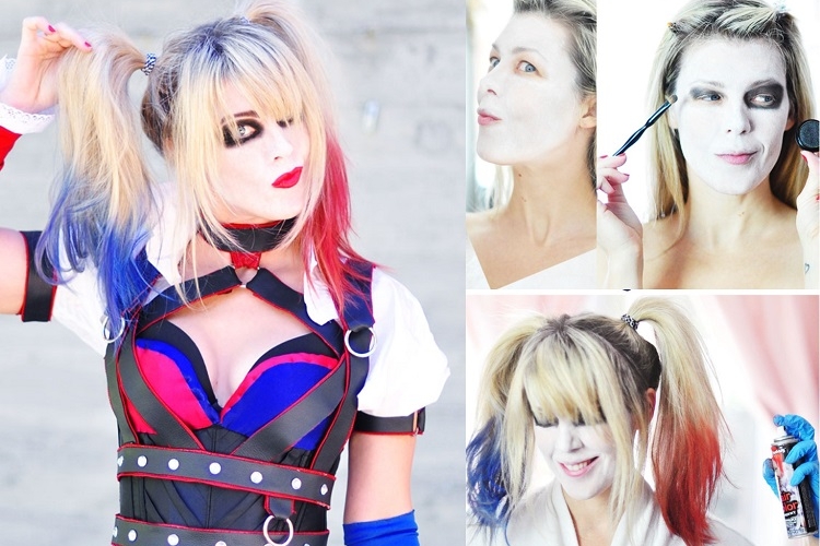 Maquillage Harley Quinn - l'évolution du look en 5 tutos faciles
