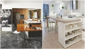 modele îlot central cuisine table pas cher moderne