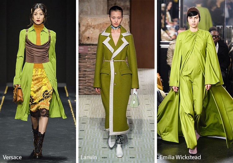 nuances vertes sourdes couleur tendance hiver 2021-2022 haute couture