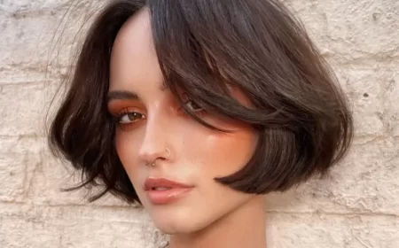 tucked bob coupe carrée courte romantique charmante