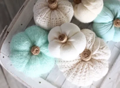 tuto citrouilles décor automne pas cher pullovers recyclés idée originale