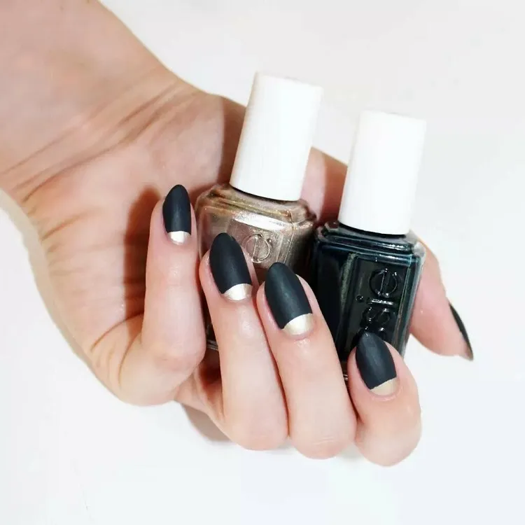 Inverted French nail design
