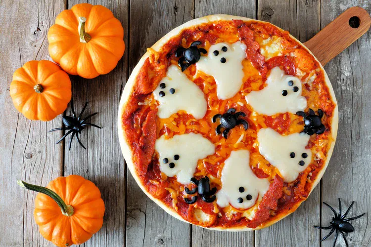 Pizza effrayante d'Halloween