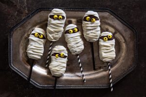 Sucettes de momie pour le 31 octobre